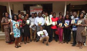 At the Artmosphere reading in Ibadan