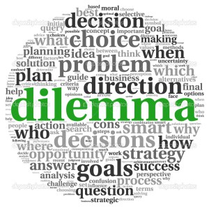 Dilemma concept in tag cloud