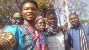 SOUL BROTHERS: L-R - Andrew Aondosoo Labe, Ehi'zogie Iyeomoan, Servio Gbadamosi, Su'eddie Vershima Agema, and Vanger Fate, at Arewa House, Kaduna. Photo Credits: Ehi'zogie Iyeomoan
